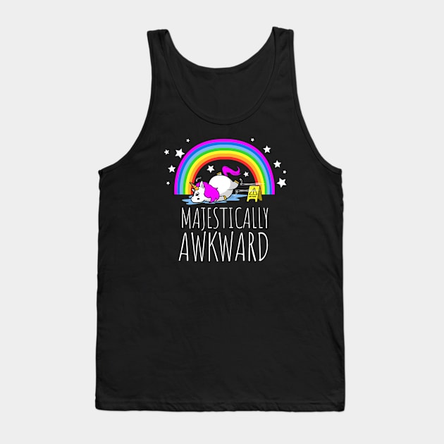 Majestically Awkward Unicorn for the Socially Awkward Tank Top by NerdShizzle